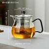 Pokaro Tea Heat-Resistant Glass Teapot, 570ml, with Strainer and Lid, Green Handle and Knob, Stylish Glass Teapot for Black Tea and Herbal Tea,