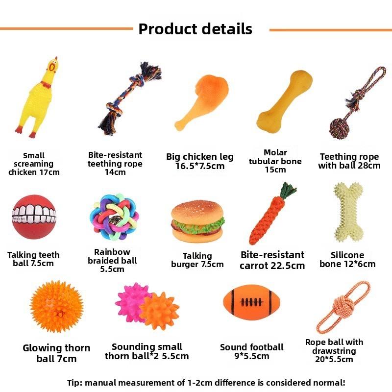 Cartoon Dog Bite-Resistant Chew Toy for Puppy Teething & Boredom Relief for Bichon Corgi & Small/Large Dogs