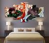 5 Panels HD Anime Boy Picture Tomioka Giyuu Demon Slayer Kamado Tanjirou Poster Animation Art Wall Decor Paintings No Frame