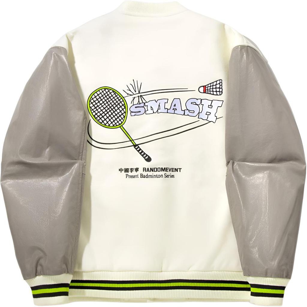 Серия коллаборации Li Ning Randomevent Куртка теплая с буквенным принтом и цветными блоками Мужская куртка AJMV323-2