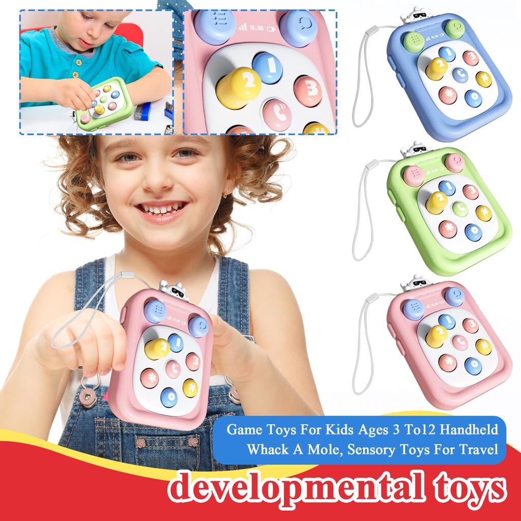 Game Toys For Kids Ages 3 To12, Handheld Whack A Mole, Sensory Toys For Travel, Road Trip Activities, Car Games, Toddlers