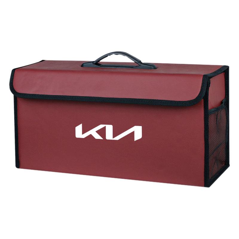 AAOB1 Car Trunk Organizer Box Large Capacity Auto Storage Bag Tools For KIA Sportage Seltos Sorento K3 K4 Soul Carnival EV6 EV9 K5 EV5