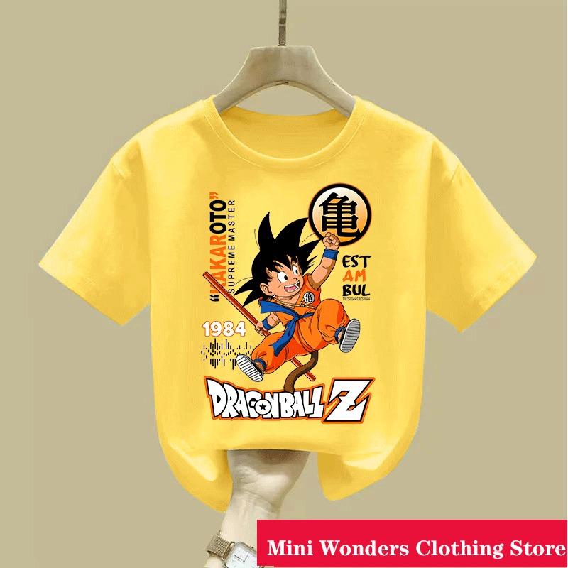 Аниме Dragon Ball Сон Гоку Принт Детская Футболка Летняя Модная Повседневная Футболка Мальчик Девочка Унисекс Детская Одежда Футболка Топы