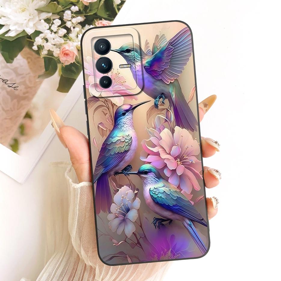 Чехол для Vivo V23 Pro V2132 Милый Мультяшный Кролик Ударопрочный Мягкий ТПУ Чехол для Телефона Для Vivo V23e V 23 VivoV23 Pro Fundas Coque