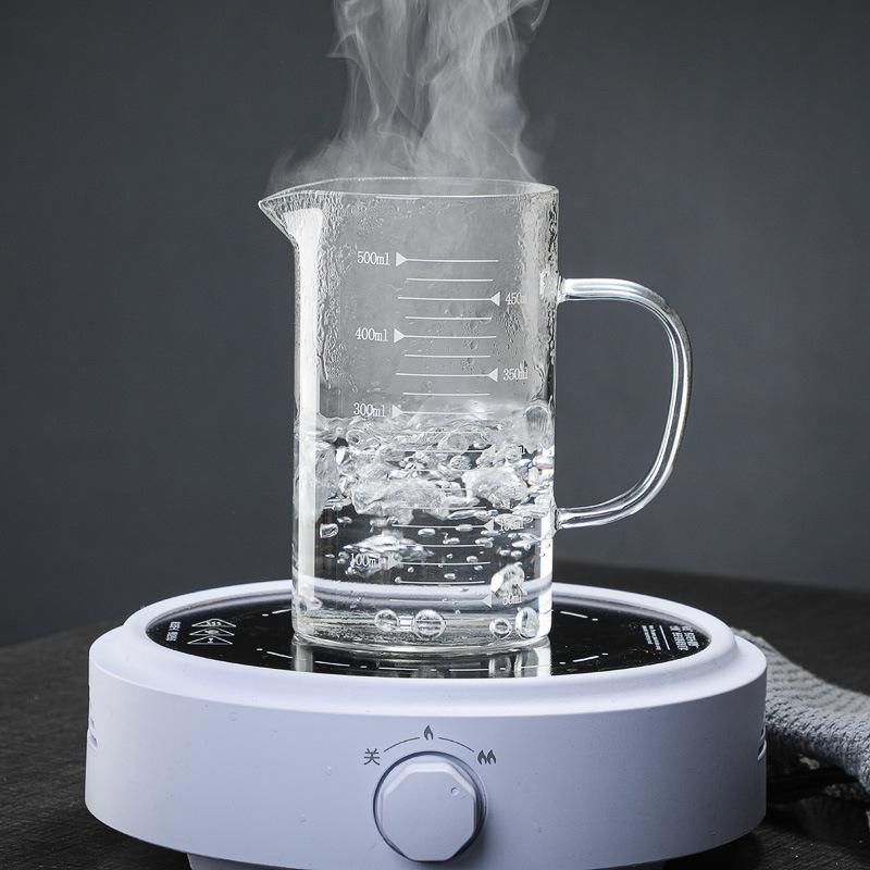 Молочная чашка Мерная чашка Термостойкое стекло Размерная шкала Чашка Кухня Бытовая Пояс Микроволновая Детская молочная чашка Чашка для воды