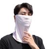 Yousheng Sunscreen Face Guard Ice Silk Material Multifunctional Sun Protection Neck Gaiter with Ear Hooks Outdoor Cycling Wear