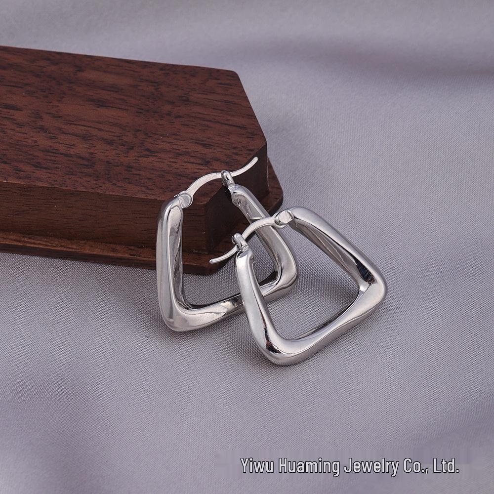 Элегантные серьги с иглами из серебра 925 пробы: Универсальные французские серьги-кольца из меди в нескольких стилях для изысканного образа