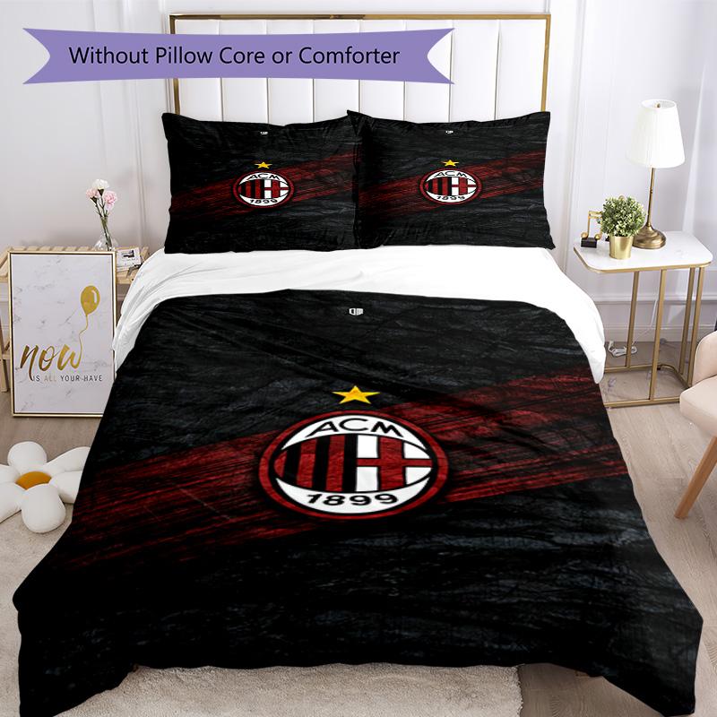 Ac Milan Bedding Set Breathable Duvet Cover With Pillowcases Home Decoration Birthday Gift