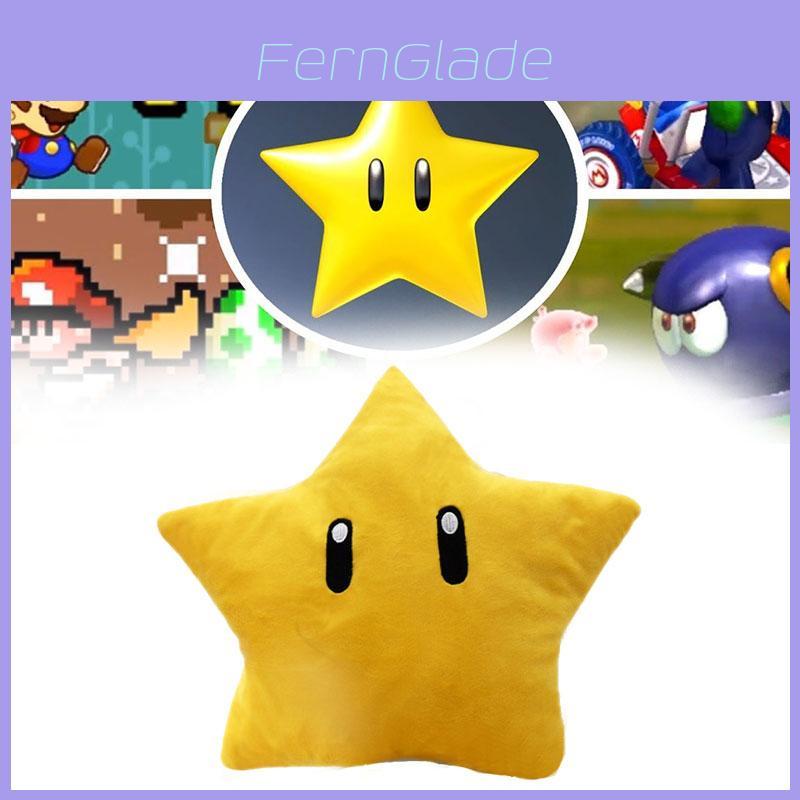 Плюшевая игрушка Супер Марио Желтая Звезда 30 см Короткошерстная Фигурка