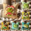 Animal cute frog Cushion Cover MultiScene Pillow Cover for Home  Car  Reversible Soft  Durable for Daily Use