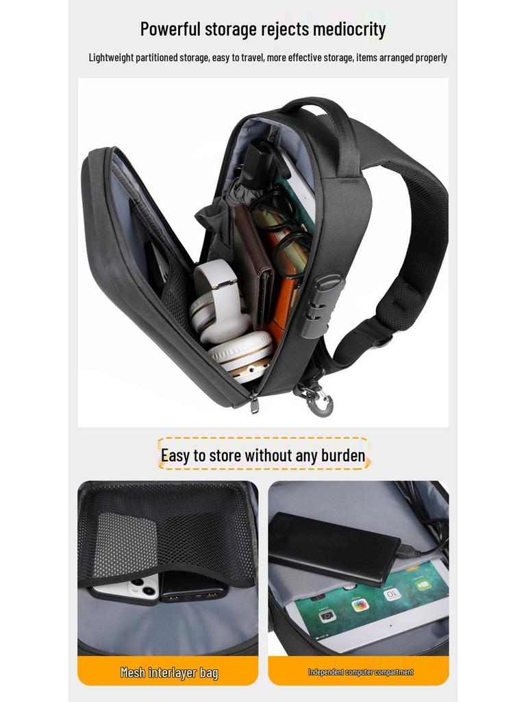 Мужская высококачественная водонепроницаемая дорожная нагрудная сумка и женский модный рюкзак-мессенджер