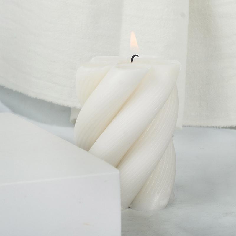 Mold 3-D Silicone Mold Cylinder Molds Epoxy Mould for Candle Making DIY Candles Wax Handmade X3UC