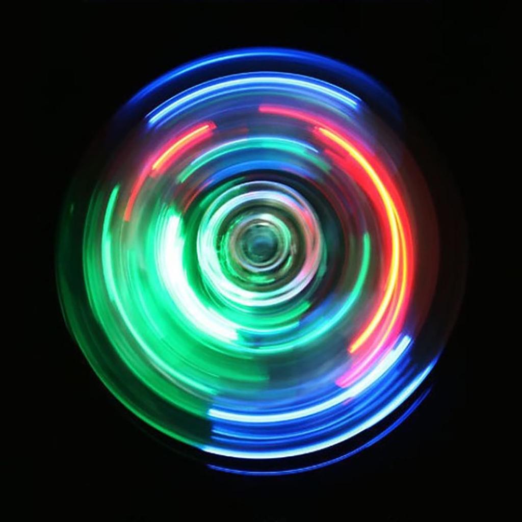 Folulus Crystal LED Light Finger Gyro Toy Anxiety Relief Toys For Children And Adults