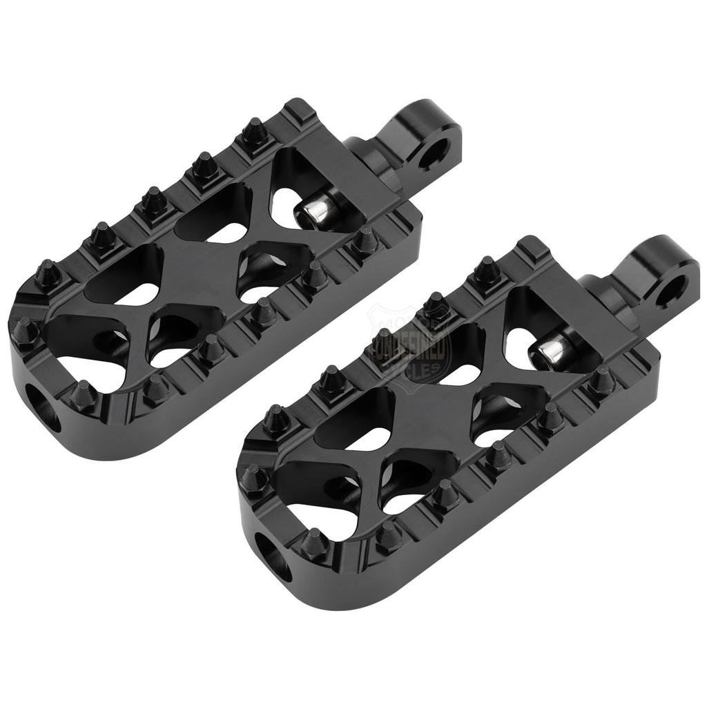 MX Foot Pegs Motorcycle Offroad Wide Footpegs Bobber Footrest For Harley Dyna Fatboy Touring Sportster 883 XL Softail Street Bob