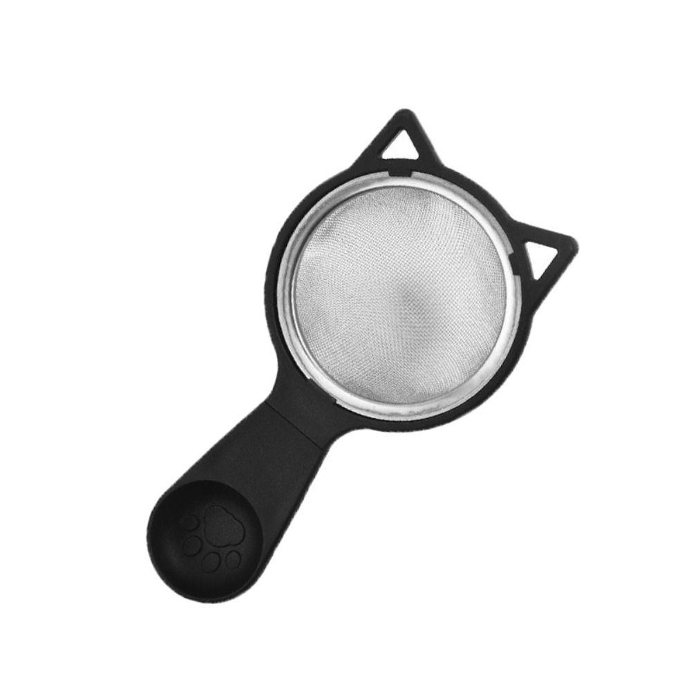 Detachable Plastic Handle Flour Sieve Cat Shaped Colander Household Fried Filter  Soy Milk