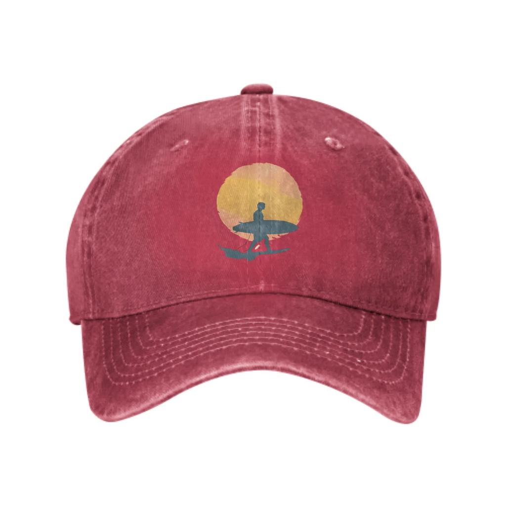 Sunset Surfing Summer Classic Fashion Men Trucker Hat Cotton Breathable Women Cowboy Cap Outdoor Leisure Basketball Caps