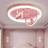 Потолочный светильник в виде единорога для комнаты принцессы с дистанционным управлением, светодиодная розовая потолочная люстра для спальни для девочек и детей
