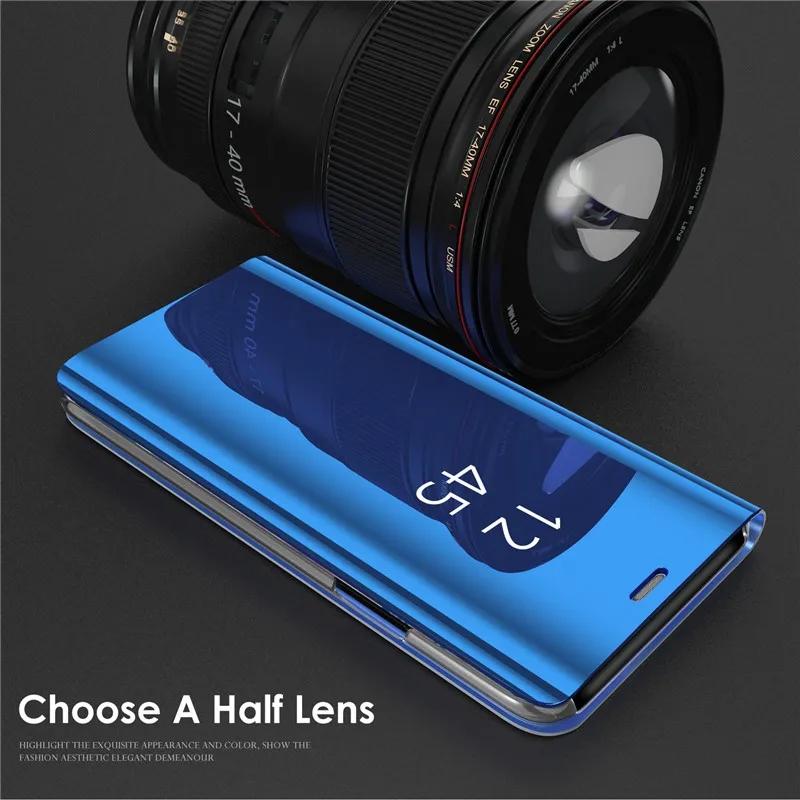 Роскошный зеркальный чехол для телефона с покрытием для iPhone 15 14 13 12 11 Pro Max X XR XS Max 7 8 15 Plus, противоударный бампер для телефона, откидная крышка-книжка