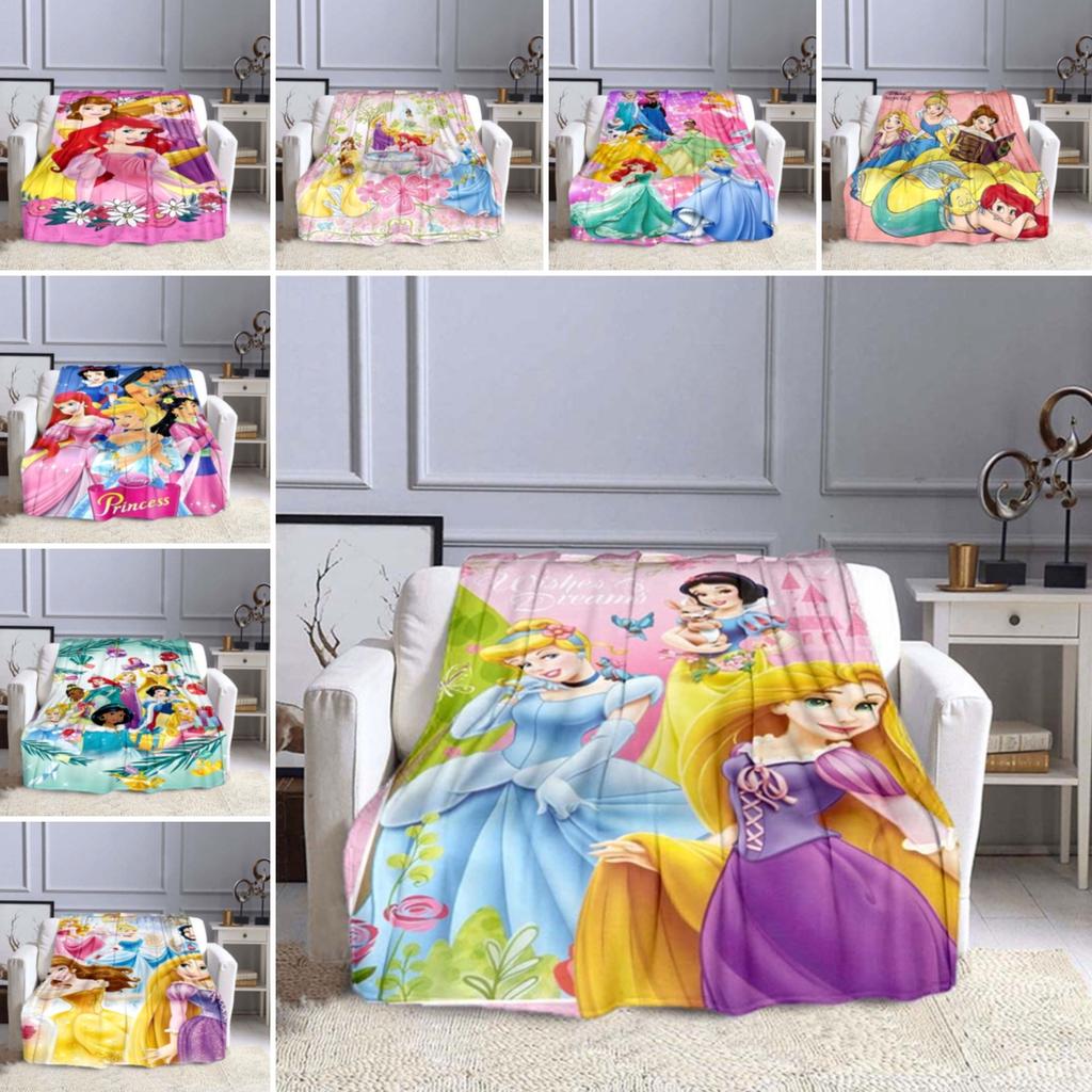 Exquisite princess cartoon flannel blankets can be customized, suitable for beds, bedrooms, sofas, picnics, outdoor leisure nap