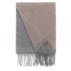 RECLOW RECLOW двухцветный серый шарф из 100% шерсти