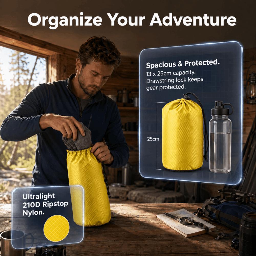 3 Pcs Waterproof Stuff Sack Dustproof Storage Sack Durable Compression Sack Backpacking