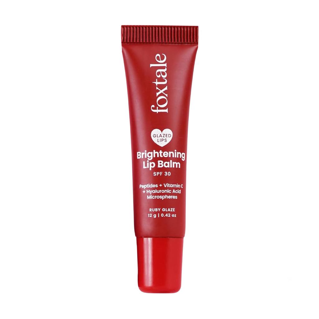 Brightening Lip Balm SPF 30: Ruby Shade (12 G), Brightening Lip Balm SPF 30 Ruby Glaze, Foxtale