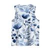 Women's Casual Round Neck Printed Sleeveless Vest Tops Vest