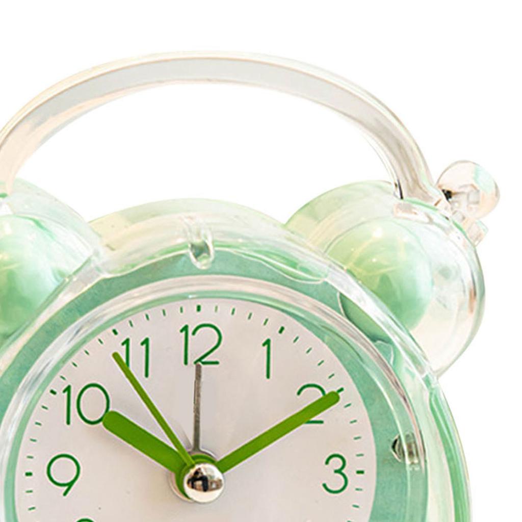 Детский будильник с тихим дизайном, мультяшный дизайн, простая настройка, прочные часы из ABS с двойным звонком для спальни