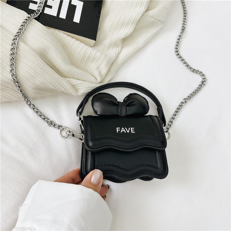 Autumn New Korean Mini Girls Bow Chain Crossbody Shoulder Bag - Parent-Child Women's Bag