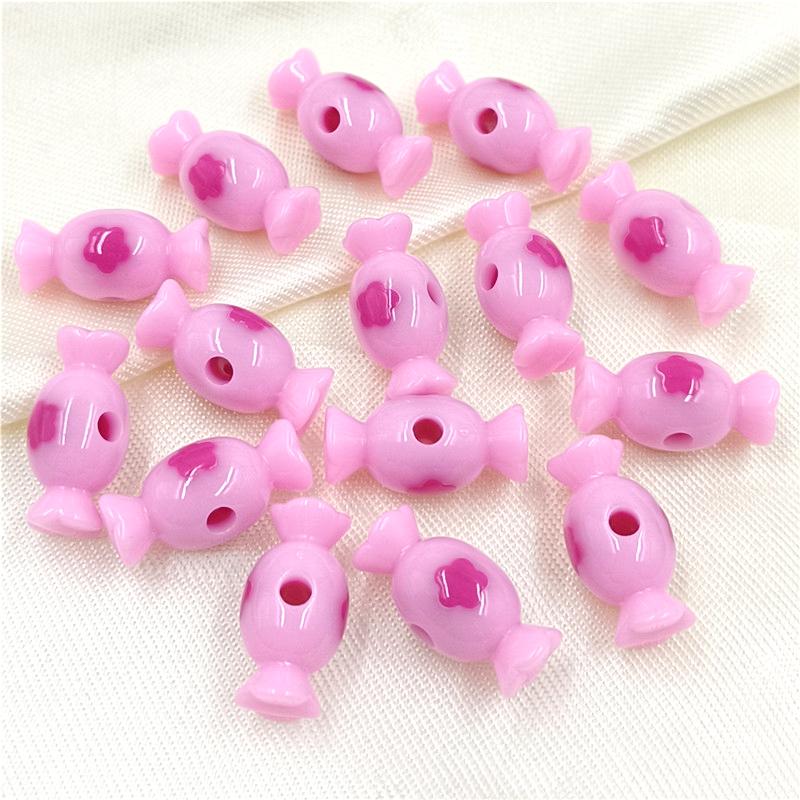 Ручная работа для изготовления браслета, ожерелья, модных цветочных конфетных бусин, материалов для самостоятельного изготовления ювелирных изделий, 10 шт., аксессуары, акриловое вертикальное отверстие