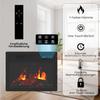 YODOLLA Electric Fireplace Heater - 7 Flame Colors, 5 Dynamic Levels, 2 Heat Settings (750/1500W), 8H Timer, Child Lock, Quiet Operation - Black