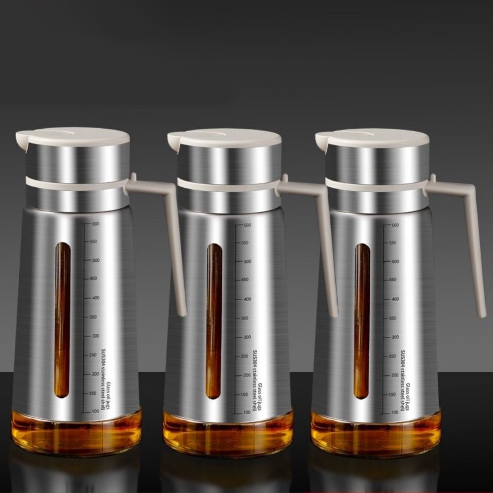 Stainless Steel Gravity Seasoning Bottle Sauce Seasoning Container Kitchen