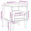 Nightstand SENJA Rattan Look Brown 40x35x48 cm Solid Pine Wood