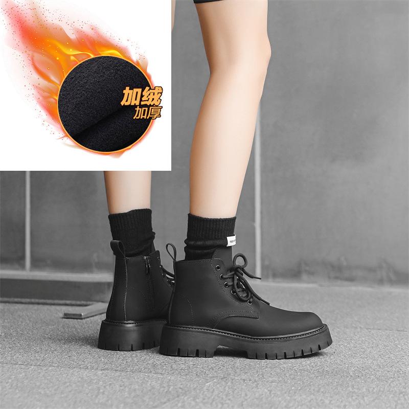 Мужские ботинки Мартин, британские высокие, Xuzi, весенние, флисовые, на высокой подошве, кожаные ботинки, черные челси, 3305-J