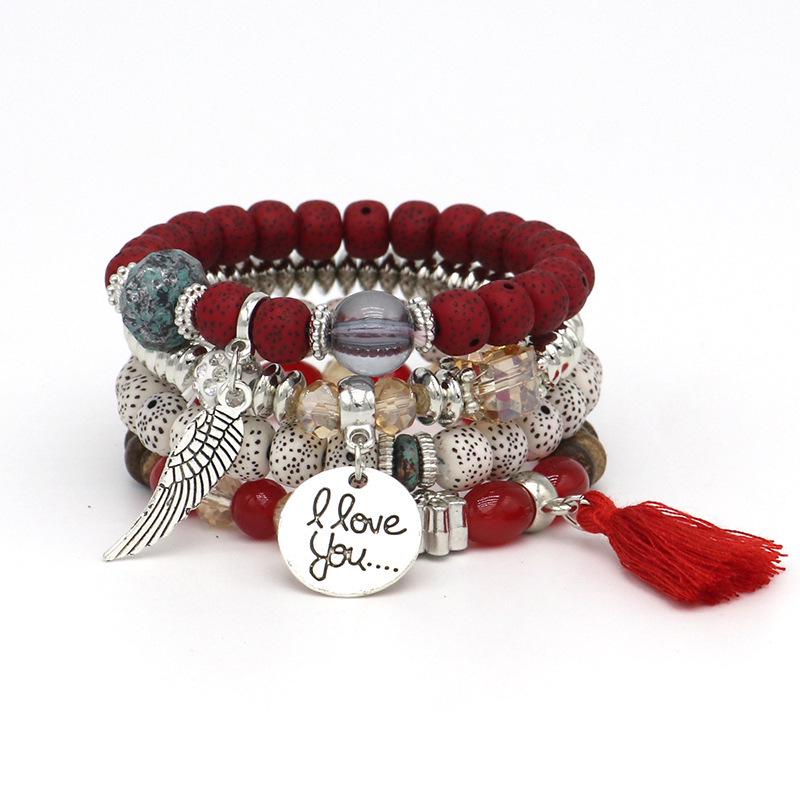 Bohemian Multilayer Turquoise Beaded Bracelet - European & American Travel Jewelry