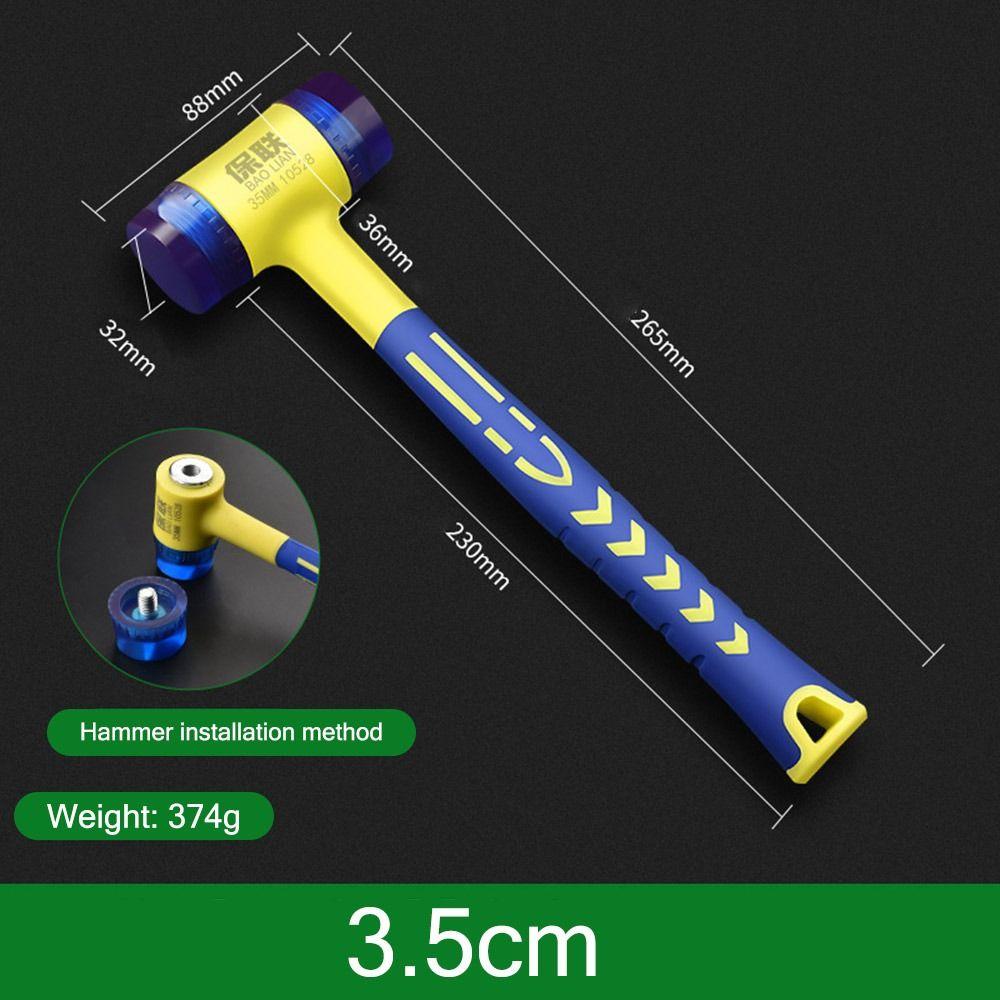 Plastic Handle Installation Hammer Non-slip Hand Repair Tool Rubber Hammer  Door Window Floor