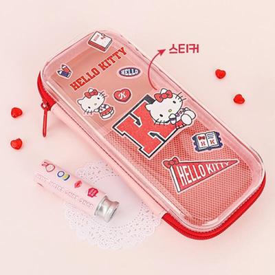 DIY-пенал с наклейками Hello Kitty из ЭВА