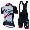 2025 ОАЭ Команда MTB Велосипедная Короткий Рукав Велосипедная Майка Комплект Maillot Ciclismo Мужская Летняя Дышащая Велосипедная Одежда Быстросохнущая