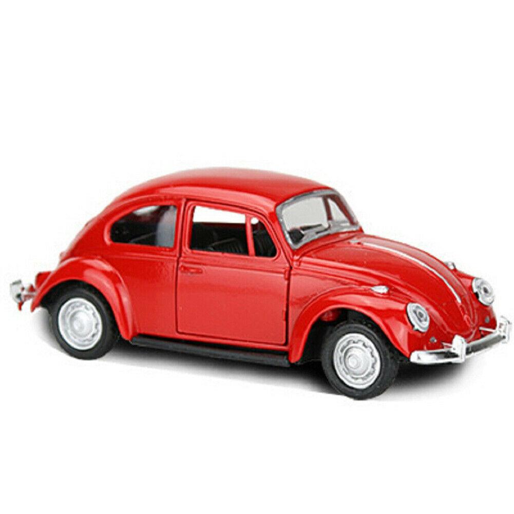 UK Vintage Beetle Diecast Pull Back Car Model Toy Children Gift Table Top Decor
