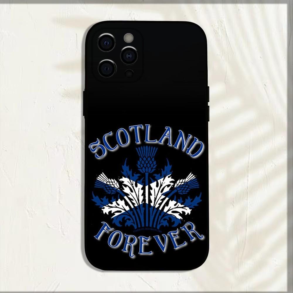 Scotland Scottish Flag Phone Case For Apple iPhone 15,14,13,12,11,Pro,X,XS,Max,XR,Plus,Mini Soft Black Cover