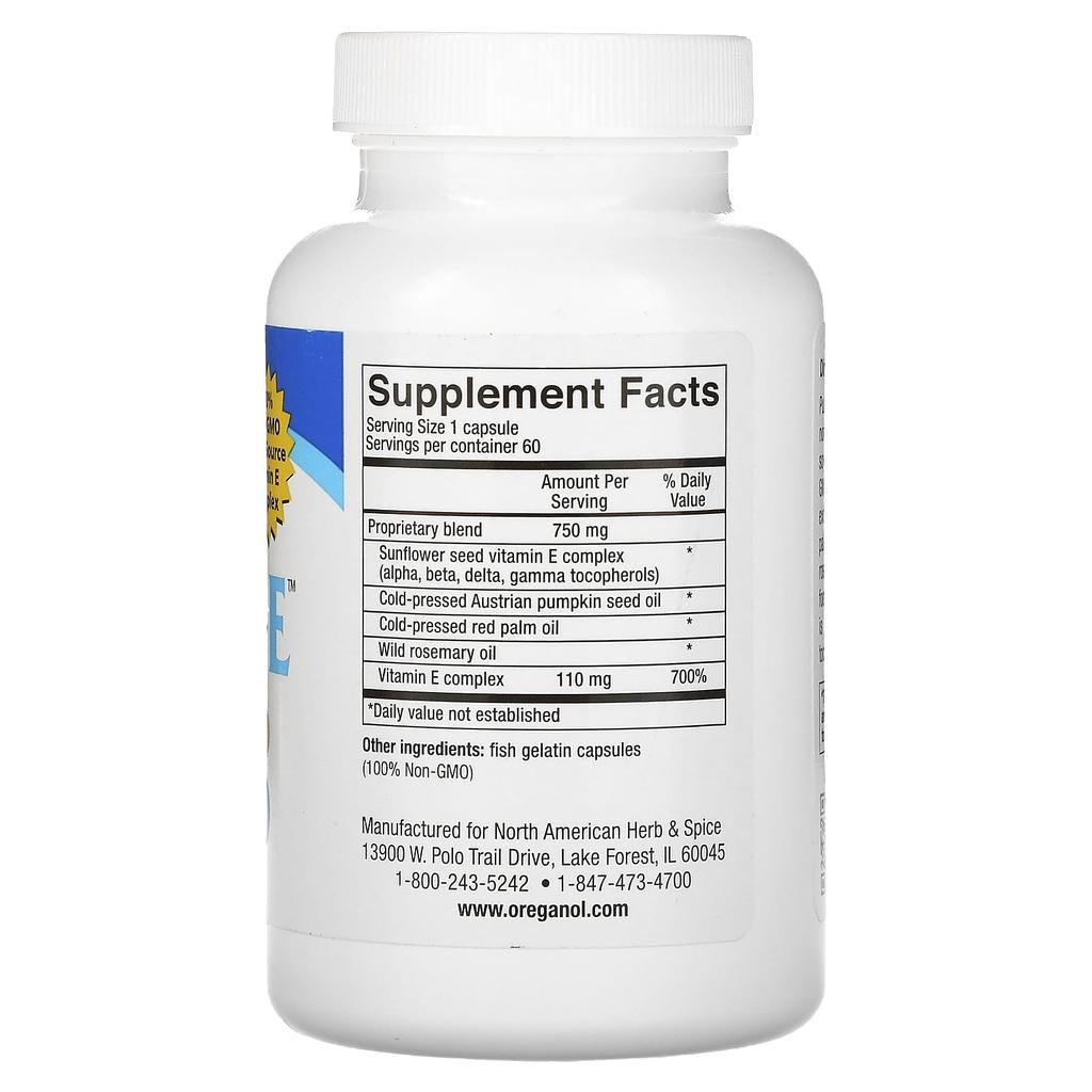 North American Herb & Spice, Purely-E, 60 Капсул