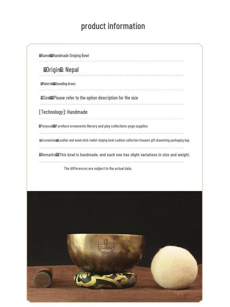 Nepal Full Moon Bronze Singing Bowl for Meditation, Mindfulness, Yoga, Sound Healing, and Ear Cleaning