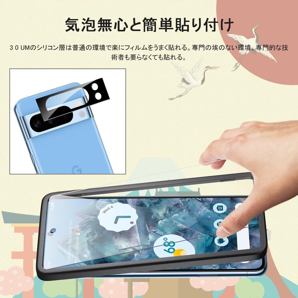 Google Pixel 8 Pro Film 2 Pieces Camera Film 2 Pieces Authentication Frame Google Pixel 8 Pro Glass Film от Asahi Glass Google Pixel 8 Pro Protective