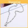 Панк Сплав Модная Цепочка Ожерелье с Подвеской-Замком Для Повседневной Носки Подарки И