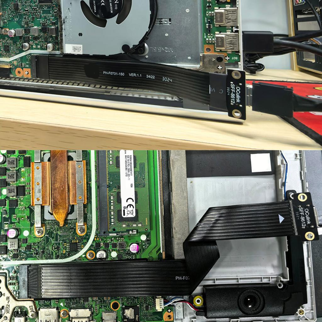 Удлинительный кабель M.2 NVMe to Oculink SFF-8611 SFF-8612 для чистой и эффективной настройки ПК с простой установкой