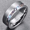 Роскошное полированное классическое простое морское ушко, мужское стальное вольфрамовое кольцо, серебряное мужское обручальное кольцо, ювелирные изделия
