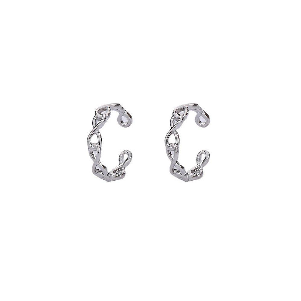 Infinite Love Ear Clips Mobius Ear Bone Clips 8-образные серьги-гвоздики для пары без отверстий для ушей
