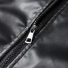 Vintage Faux Leather Zipper Crop Jackets Women Full Sleeve Pockets Hoodie Coat Autumn Hipster High Street Outwear