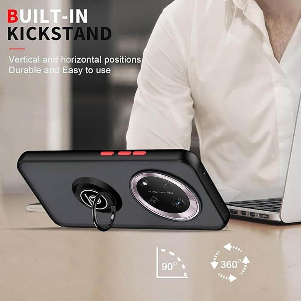 Armor Matte Case For Realme 14 Pro 5G Realme 14 Pro+ Plus Cover Ring Magnetic Stand Holder Shockproof Coque Fundas