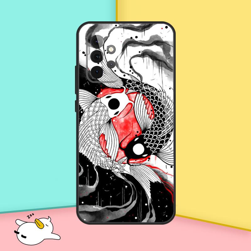Чехол с изображением рыбы кои Инь-Ян для Samsung Galaxy A53 A33 A13 A12 A32 A52 A14 A34 A54 A15 A25 A35 A55 A71 A51